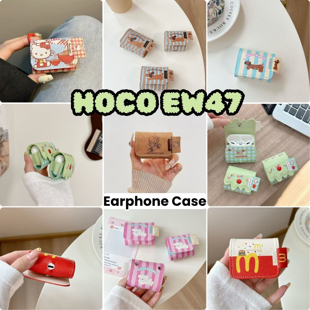 Dành Cho Vỏ HOCO EW47 Hoạt Hình Dễ Thương Dệt Thủ Công Vỏ Tai Nghe Vỏ