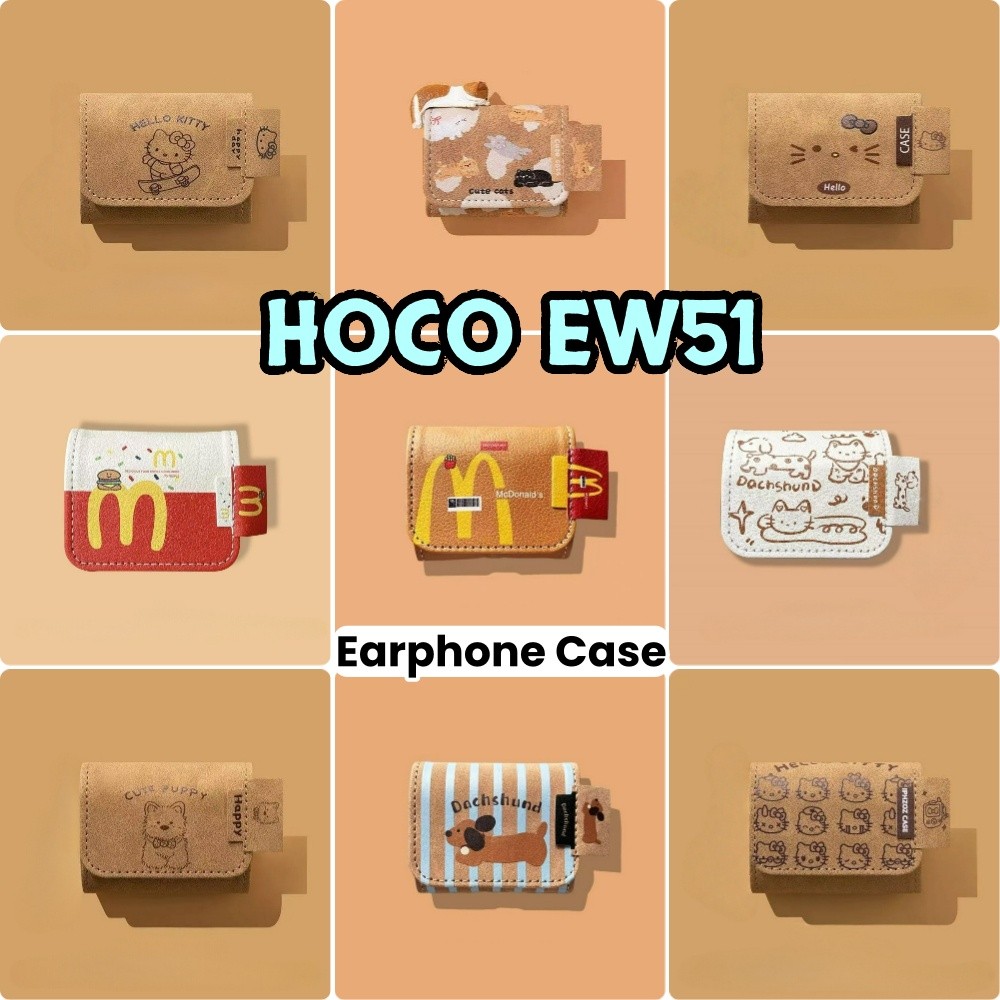 Dành Cho Vỏ HOCO EW51 Hoạt Hình Dễ Thương Dệt Thủ Công Vỏ Tai Nghe Vỏ