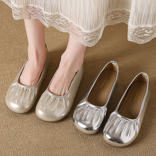 Giày lười mềm gót chân đế phẳng dành cho nữ Size 35-40 Summer Lady Four Seasons Boat Shoes Casual Al