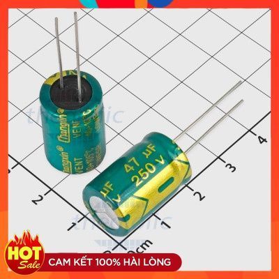 [5 Cái]- Tụ Hoá 47uF 250V 13x21mm Xuyên Lỗ ChipViet Store