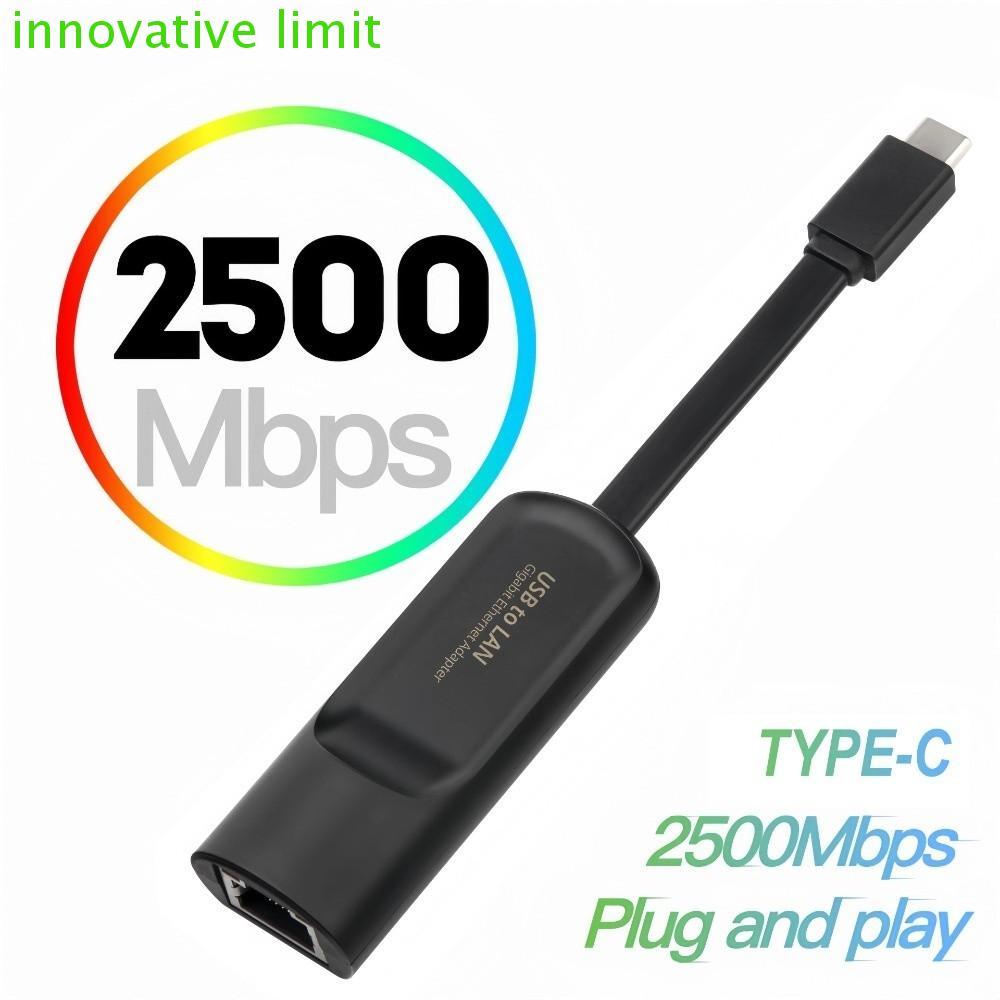 Bộ chuyển đổi Ethernet DYRUIZA 2500Mbps, Thẻ mạng USB Type C sang RJ45 USB 3.0 2.5G, Trình điều khiể