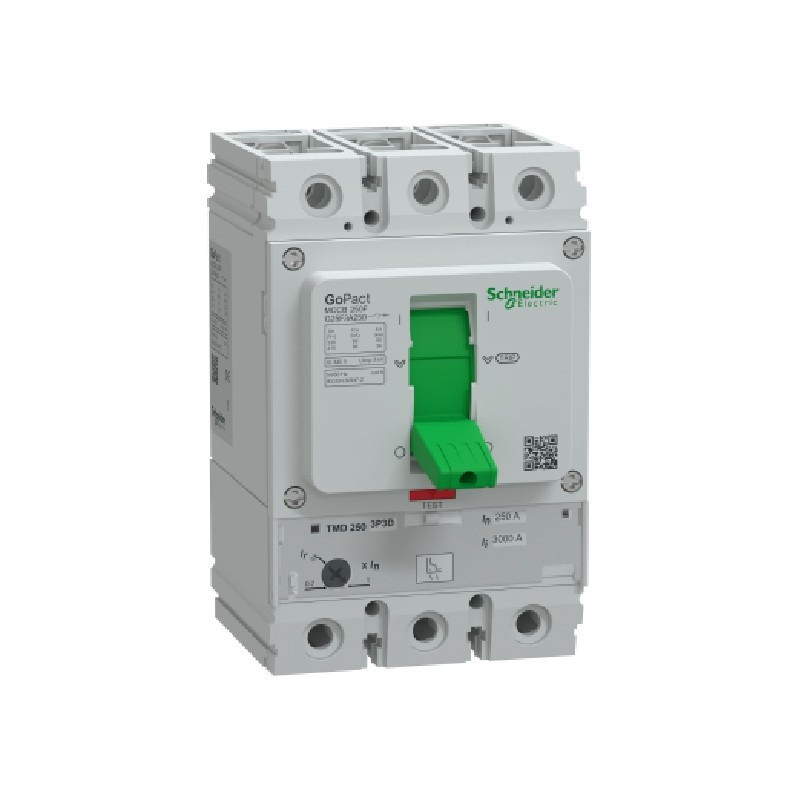 (Freeship) Cầu dao dạng khối MCCB GoPact 250F 3P 250A 36kA chỉnh định 0.7-1xIn - Schneider Electric 