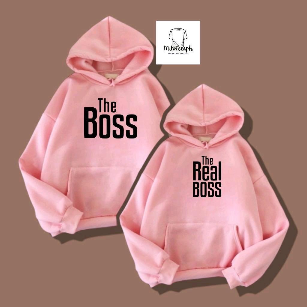 Chất lượng tốt hoodie 2PCS nam-nữ Boss Coupie The Real Boss