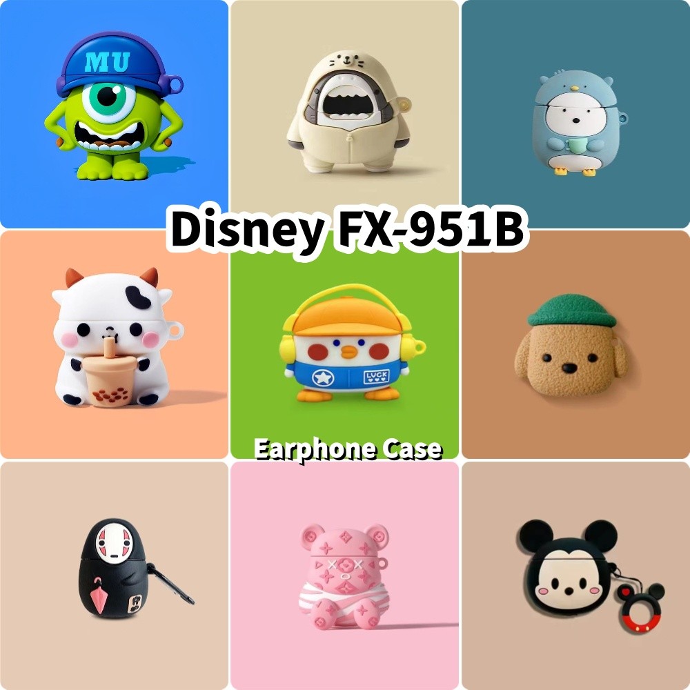[Tùy chỉnh] Dành cho vỏ Disney FX-951B Vỏ tai nghe silicon mềm hoạt hình đổi mới