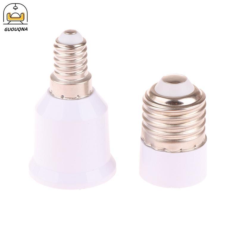 GUOUQNA 1 Bộ Chuyển Đổi Bóng Đèn LED E14 Sang E27 / E27 Sang E14 Đế Bóng Đèn E14 Nữ E27 Nam Adapter 
