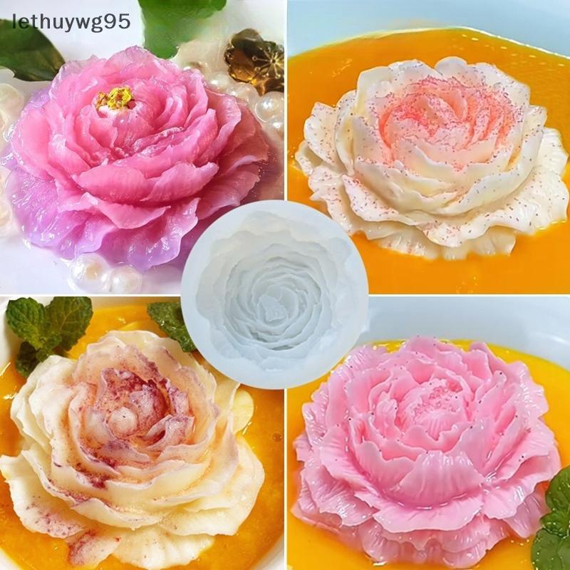 Le Peony nến Silicone khuôn Rose Bánh sô cô la Silicone khuôn xà phòng khuôn valentine's Day Gift Ro