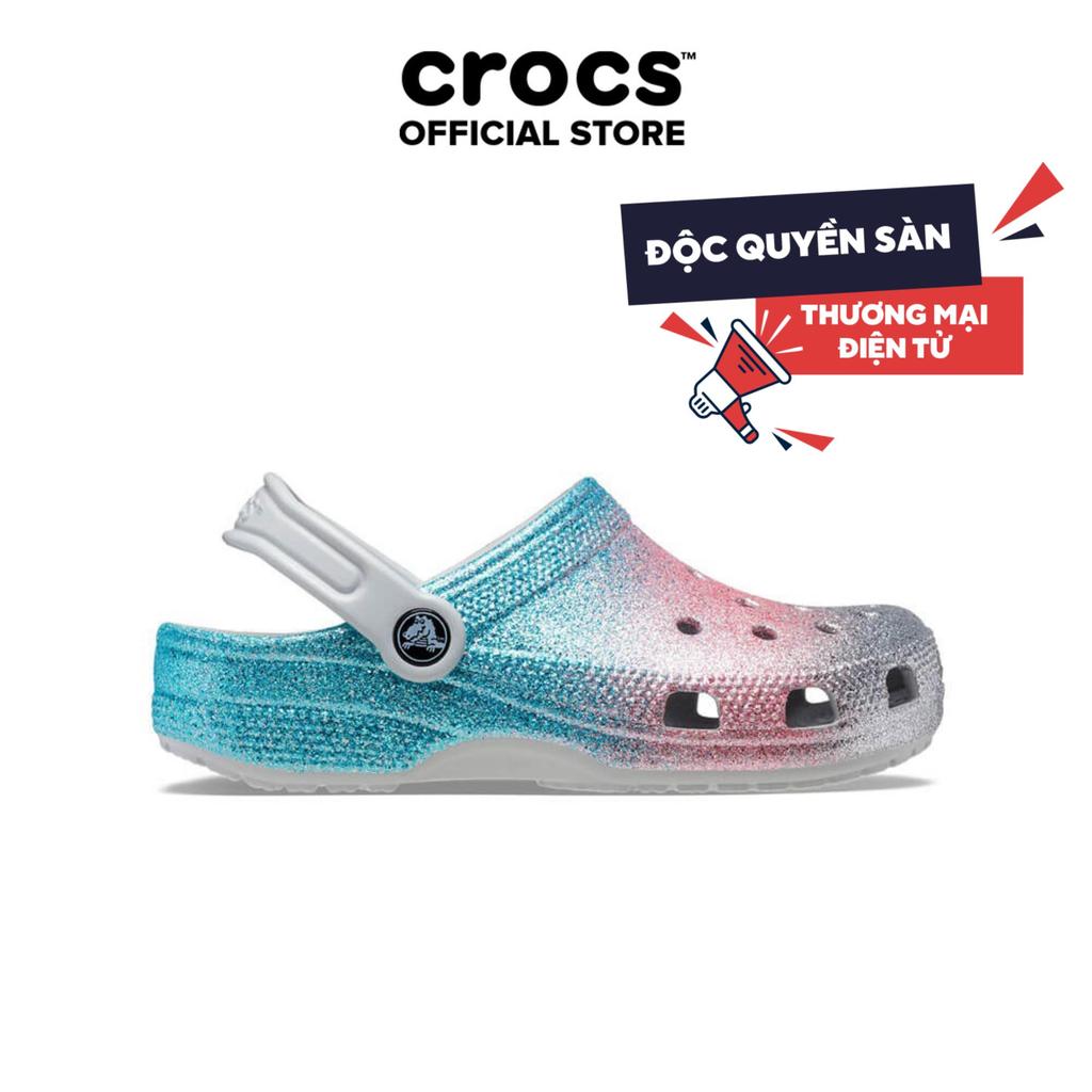 [SẢN PHẨM ĐỘC QUYỀN SÀN TMĐT]Giày Clog Trẻ Em Crocs Toddler Glitter Classic - Shimmer - 206992-0ZT