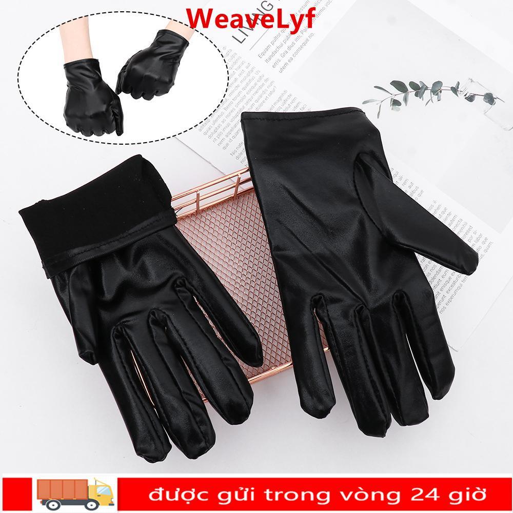 WEAVELYF Găng Tay Đen Gothic Hip-Hop Dance Gothic Punk Dress Up