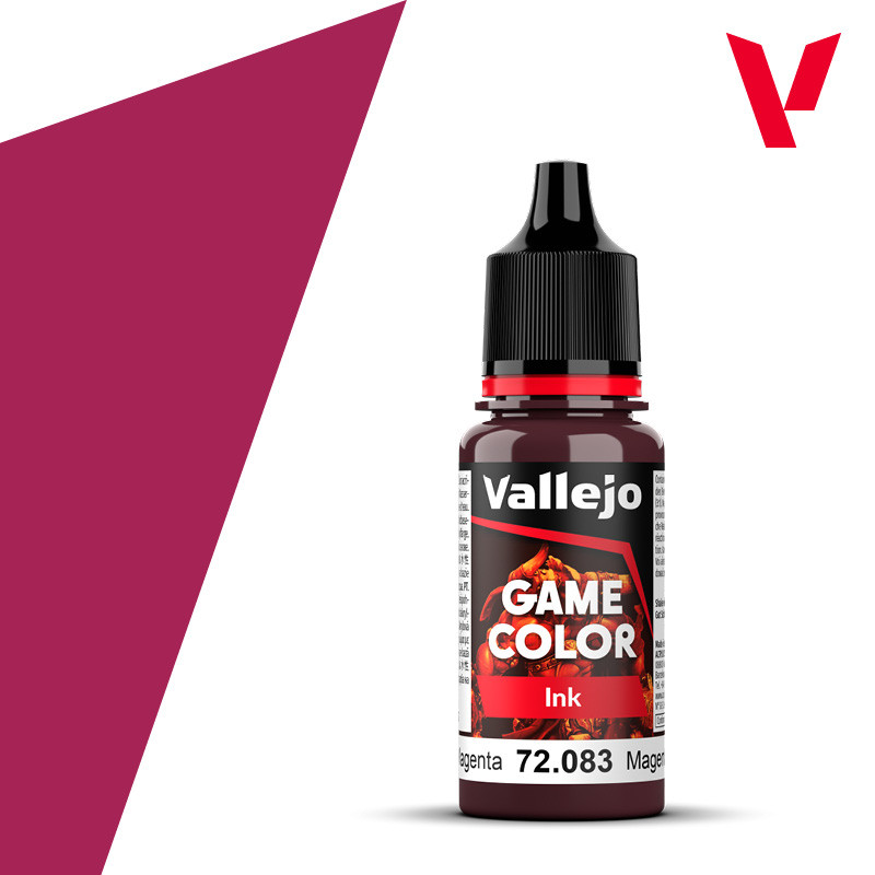 Spot Goods#vallejo Spain AV72083Magenta game warhammer ink-based water-based model figure painting a