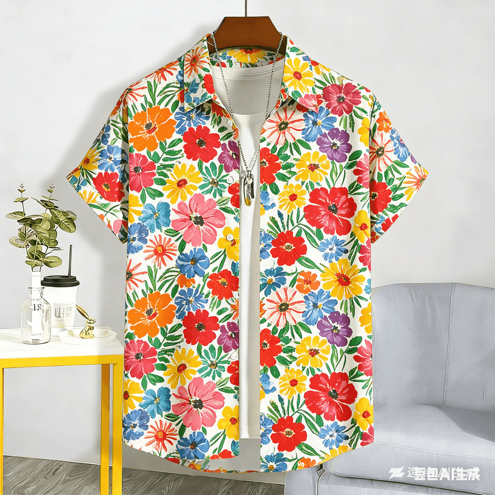 Unisex Nam Nữ Áo Sơ Mi In Hoa Áo Sơ Mi Songkran Quần Áo Áo Sơ Mi Hawaii Tay Ngắn Áo Sơ Mi Quá Khổ Áo