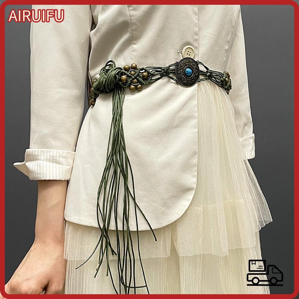 AIRUIFU Thắt lưng bohemian nhiều chức năng, phù hợp với váy bohemian