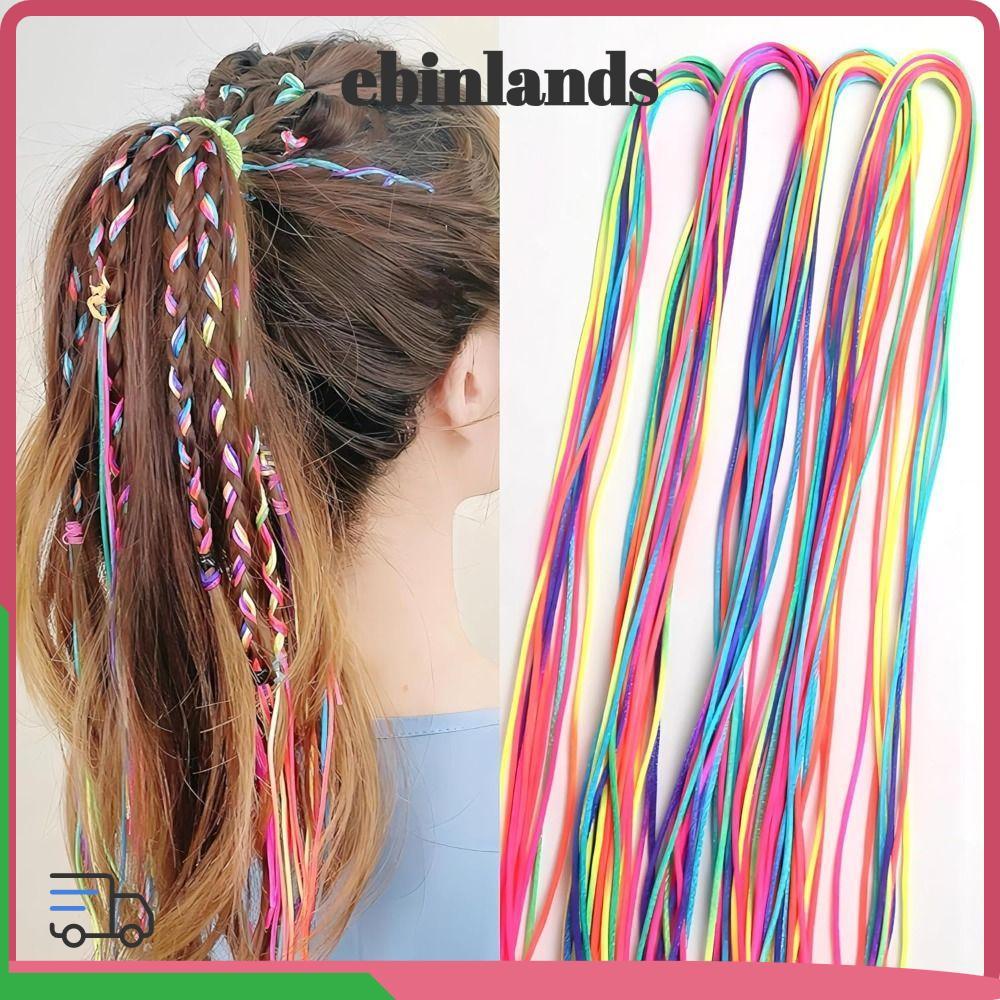 NOVOCCT 16 / 24 / 32 Dây buộc tóc đầy màu sắc, Dây buộc tóc bện cầu vồng, Dây buộc phụ kiện tóc Dây 