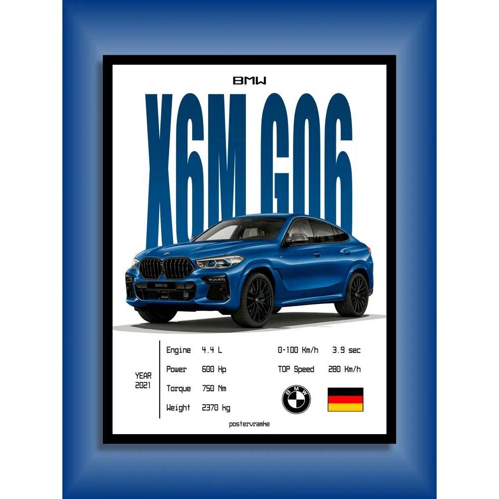 Poster ô tô vải 1 mảnh BMW X6 G06