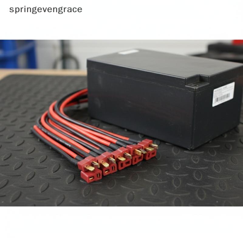 Springevengrace Deans Ultra Pigtail Cable T Plug Connector Nam / Nữ 10cm 12 / 14AWG Dây Silicon Mềm 