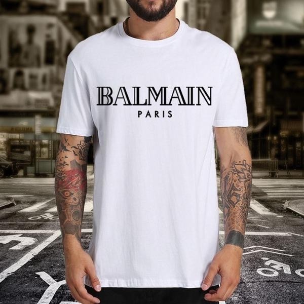 Áo thun Unisex Balmain Paris tay ngắn, thời trang dạo phố