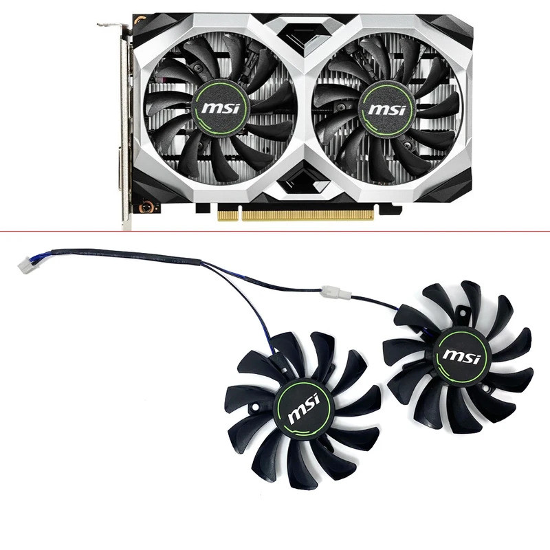 Quạt Làm Mát 75MM HA8010H12F-Z 2Pin GTX1650 Quạt Làm Mát Thẻ Video Cho MSI GTX 1650 SUPER VENTUS XS 