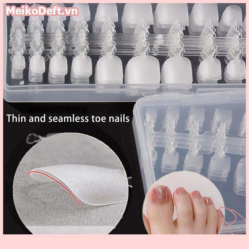 MeikoDeft 120 / 504 Chiếc Bấm Vào Móng Chân Có Bộ Keo Dán Móng Tay, Không Có File Matte Gel Ngón Châ