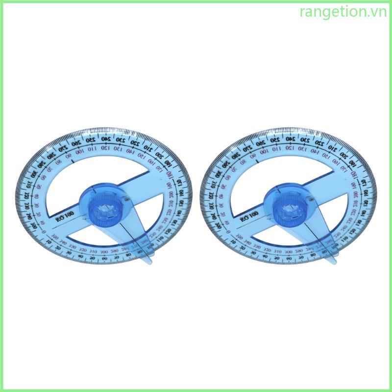 RAN 2 Chiếc Vòng Tròn 360 Độ Protractor Trong Suốt Thước Đo Toán