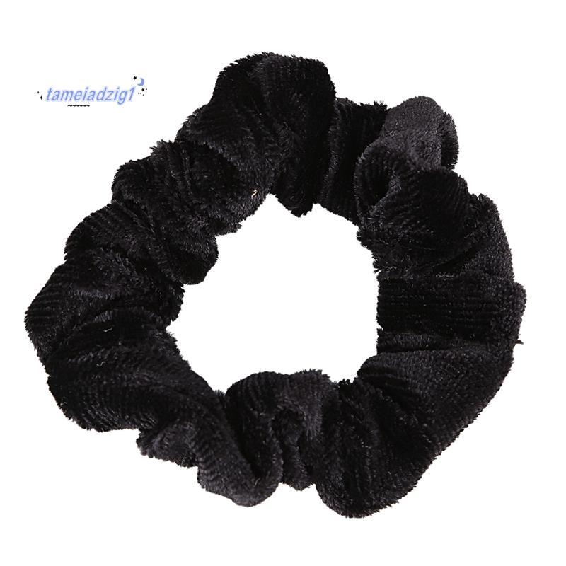 10 Gói Màu Đen Nhung Scrunchie Tóc Co Giãn Tóc Bobbles Tóc