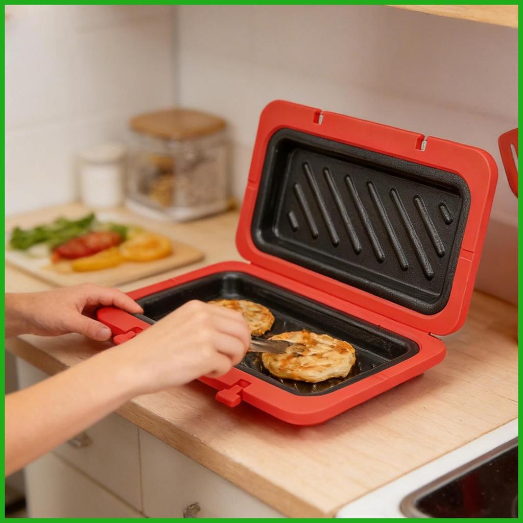 Máy làm bánh sandwich ăn sáng Tiết kiệm thời gian Máy ép bánh quế nướng Máy làm bánh sandwich cho bữa sáng Nhà bếp Ký túc xá Cắm trại Rv juavn