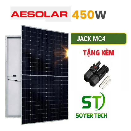 Tấm Pin Năng Lượng Mặt Trời AE 450W Chính hãng loại A- Tấm năng lượng AE -144BD 450W Hiệu suất cao -