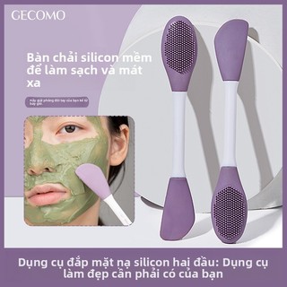 Cọ đắp mặt nạ silicon 2 đầu GECOMO – cọ rửa mặt, cọ đất sét trắng, dùng spa – 1 cây đa năng