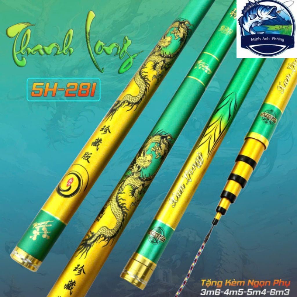 Cần câu đài 5H cho học sinh: Huyễn Ảnh, Bạch Long, Thanh Long, Handing Shark, Bất Phàm.