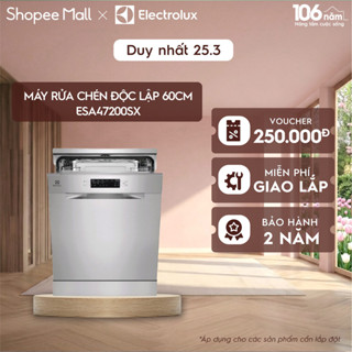 Free giao lắp - Máy rửa chén độc lập Electrolux 60 cm UltimateCare 300 cho 13 bộ chén đĩa ESA47200SX