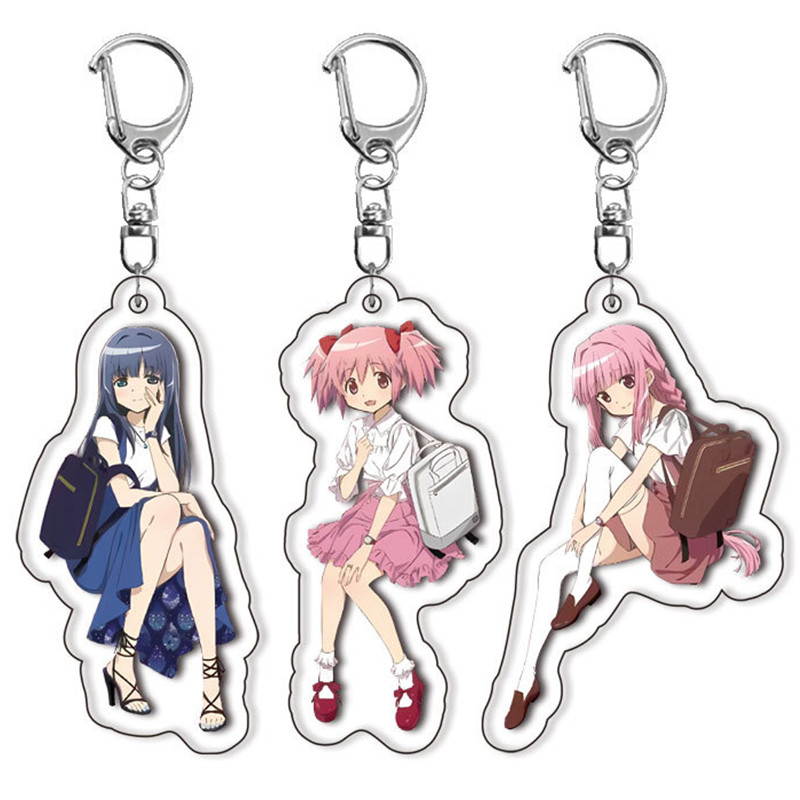 Puella Magi Madoka Magica Anime Cosplay Keychain Badge Accessories Kaname Madoka Cosplay Christmas H
