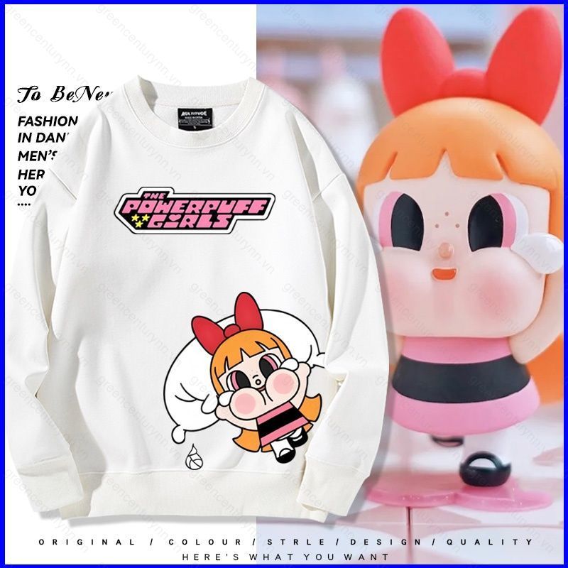 GN Labububucu CRYBABY Anime Áo Powerpuff Girls Unisex Dài Tay Top NG