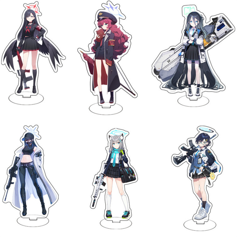 Móc Khoá, Standee, Tranh Kính Mô Blue Archive Akane Akari Asuna Cherino Trang Trí Bàn Học, Làm Việc