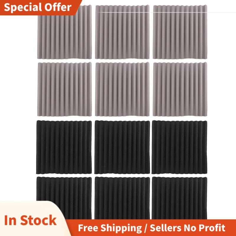 12 Chiếc Acoustic Foam Board, Studio Wedge Tile, Acoustic Foam Cách Âm Pyramid Studio Treatment Wall