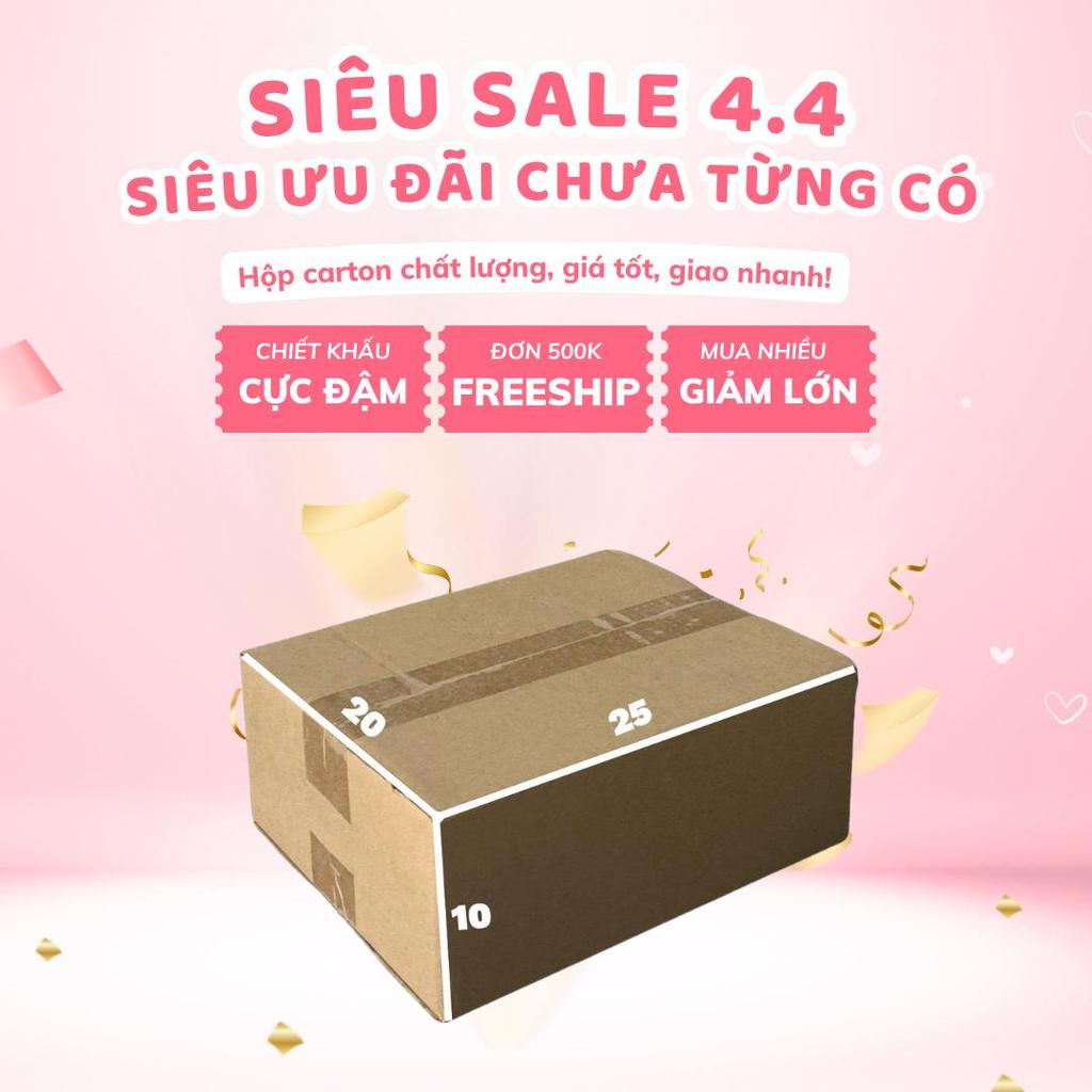 hộp carton 25x20x10 bộ 50 trơn cứng cáp