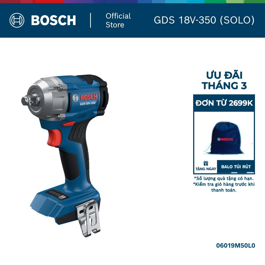 Máy siết ốc dùng pin Bosch GDS 18V-350 Solo