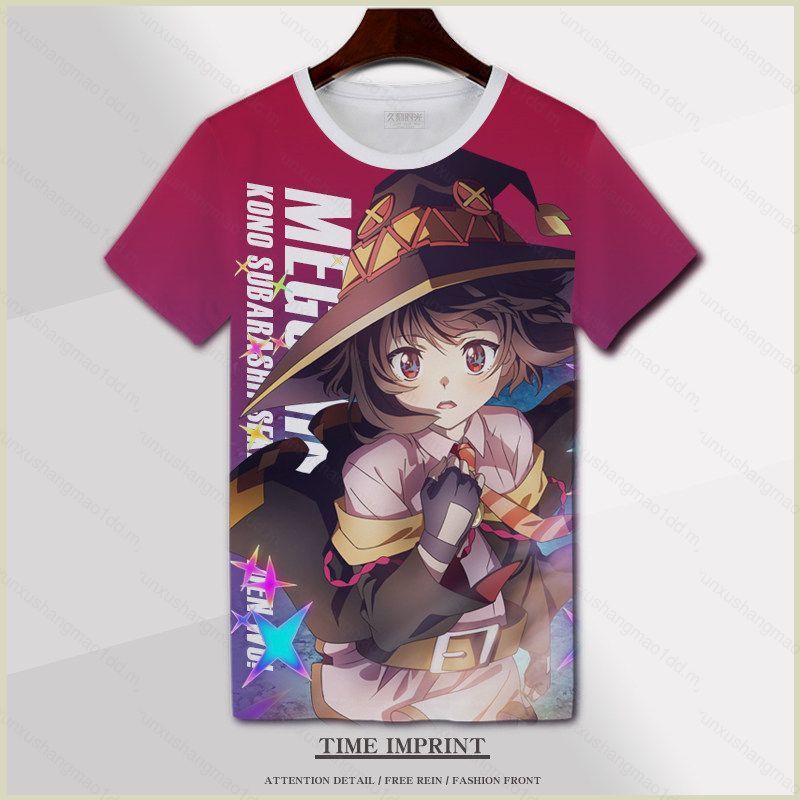 XS1 KonoSuba: Một Vụ Nổ Trên Thế Giới Tuyệt Vời Áo Thun Anime Unisex Tee Cosplay Megumin Áo Sơ Mi Ta