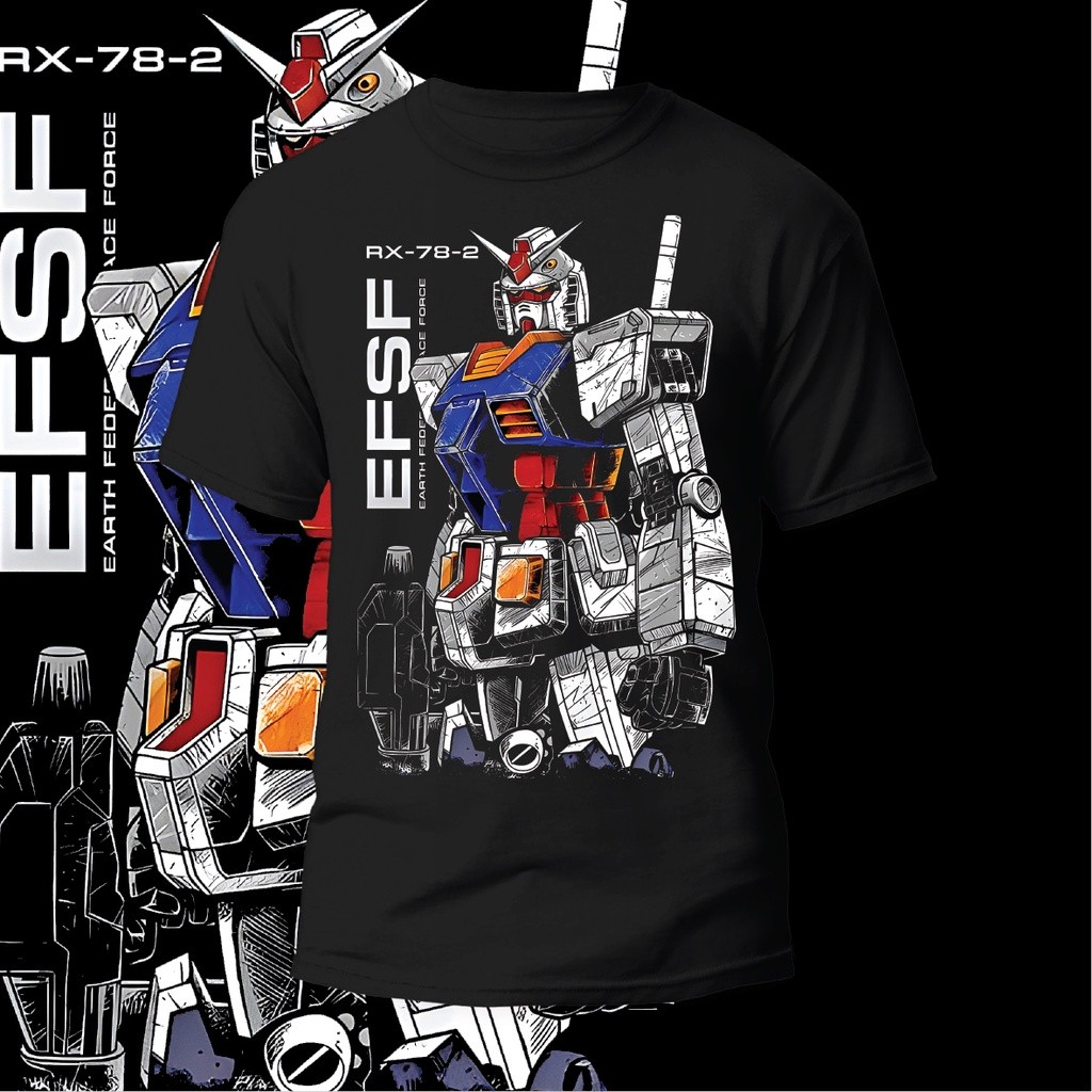 Áo thun ngắn tay cổ tròn thăng hoa Gundam Rx-78-2 Jersey