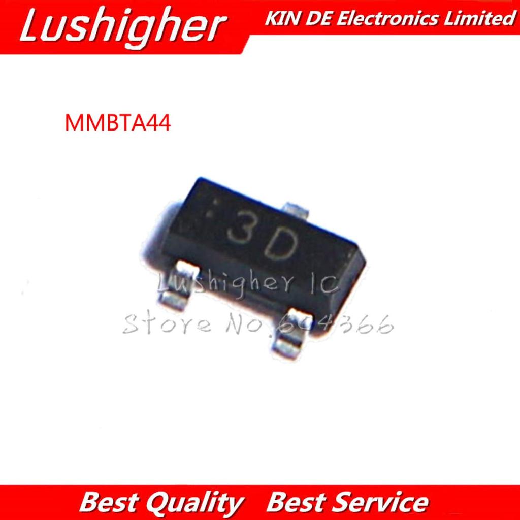 100 chiếc MBTA44 3D SOT23 A44 MBTA44LT1G SOT-23 MBTA44L SMD 0.2A 400V NPN Transistor