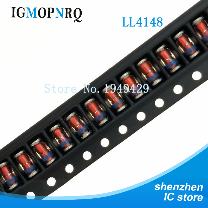100 Chiếc LL4148 -34 1N4148 IN4148 Diode - Công Tắc SMD Đa Năng Diode Tín Hiệu Nhỏ Mới