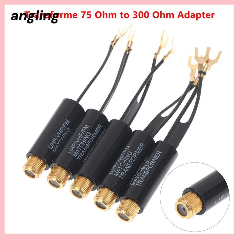 Angling 2 / 5 / 10 Cái Transforme 75 Ohm Sang 300 Ohm Adapter UHF VHF FM Ăng Ten Biến Áp Chuyển Đổi 
