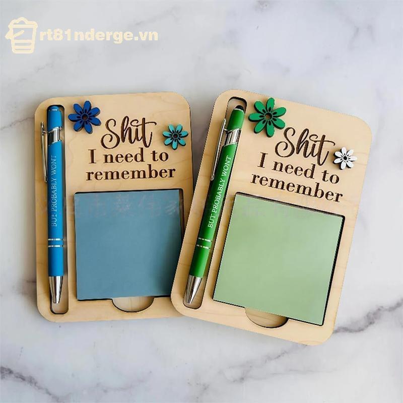 Ge The I Need To Remember Sticky Note Holder, Funny Wooden Memo Pad Organizer, Little Reminders Stic