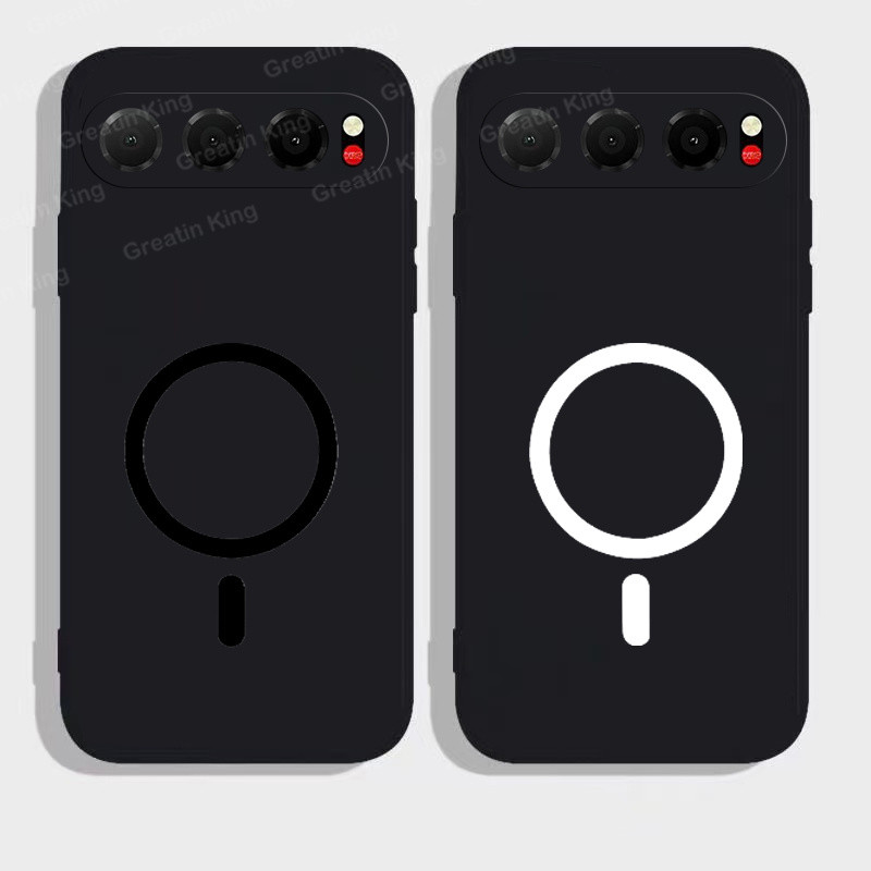 Dành cho Nubia Air Case Black Matte Soft TPU Vỏ bảo vệ có nhãn dán từ tính