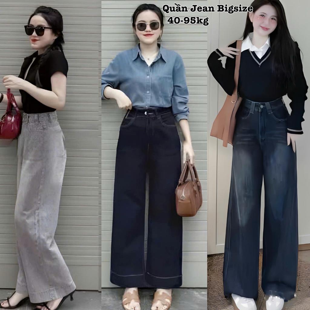 Quần Jean Bigsize Nữ Lưng Cao Ống Suông Hot Trend Kiểu Mới 2026 Sang Trọng Cao Cấp Xinh Đẹp Dễ Thươn