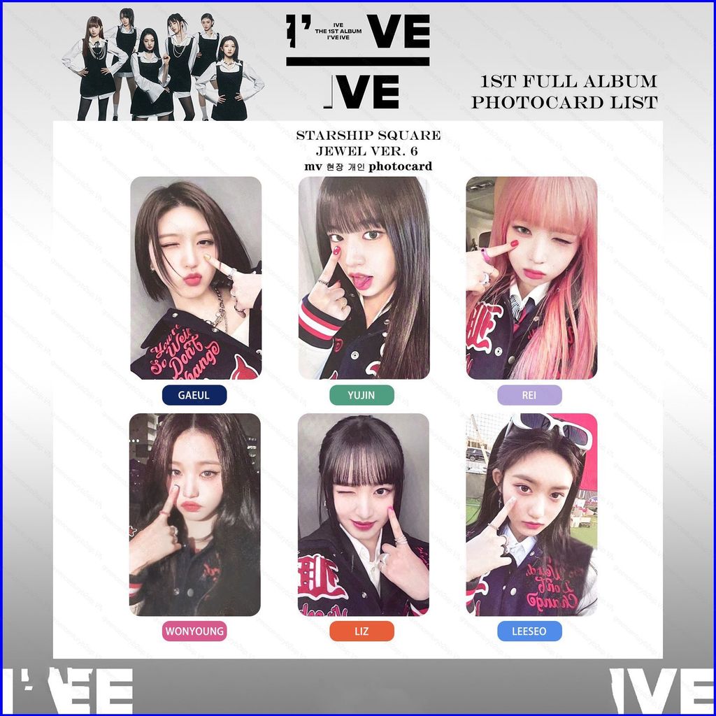 G2P 6 Cái / bộ IVE Ive IVE StarShip Entertainment LOMO thẻ sưu tập thẻ Yujin Gaeul Wonyoung LUZ Rei 