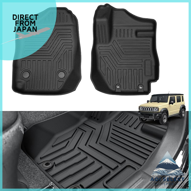 Suzuki Jimny JB64W JB74W JC74W AT 3D Floor Mats Front Row TPE Waterproof Anti-Slip 2018+ Virauto