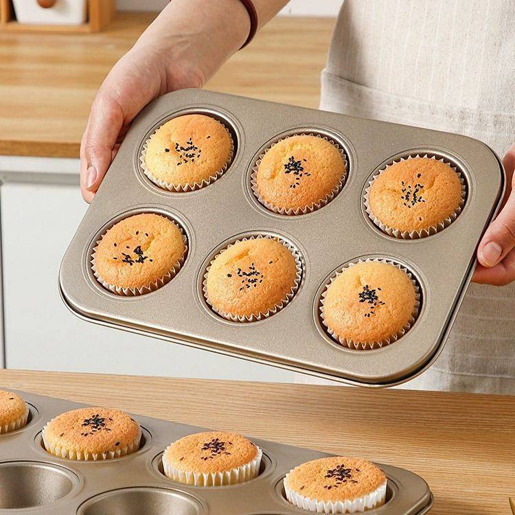 Household Non-Stick Bread Anhydrous 12-Piece 9-Piece 6-Piece Muffin Baking Pan Oven Baking Tool Dypf