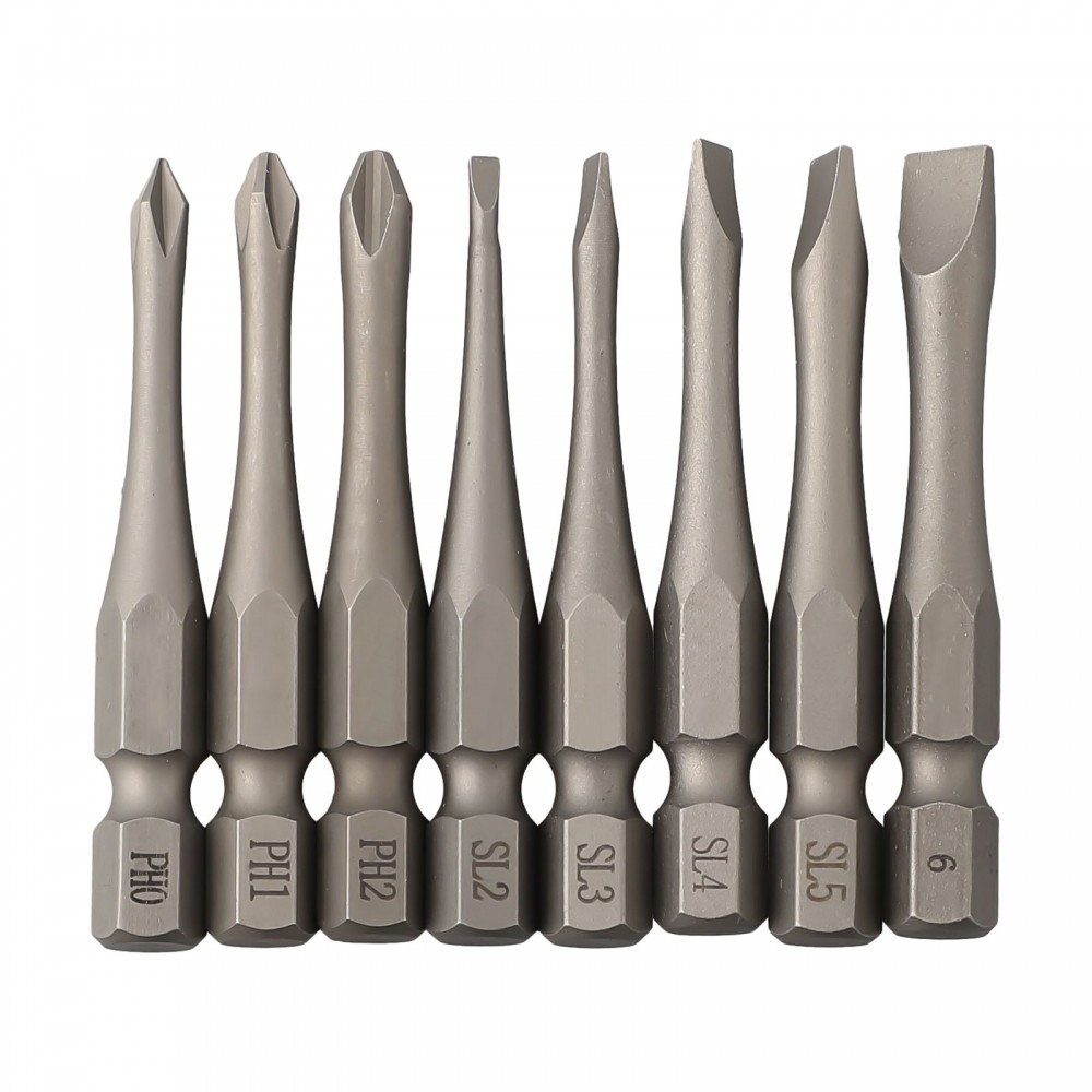 Mũi tuốc nơ vít chéo chuôi lục giác 50mm PH0 PH1 PH2 dành cho dụng cụ điện và cầm tay