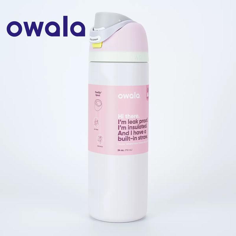 Kẹo Bọc Owala FreeSp Bình Nước Inox Cách Nhiệt Có Ống Hút Cho Thể Thao Và Bình Giữ Nhiệt Cốc Nước Mớ