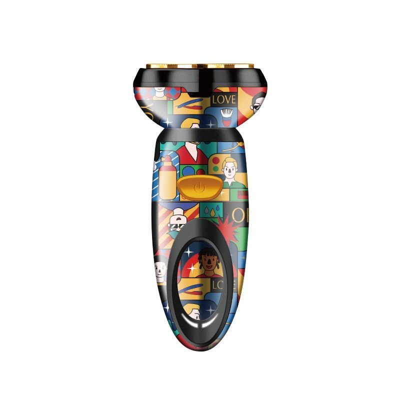 Kemei KEMEI Máy cạo râu mini di động KM-RS503Graffiti in ấn usb Máy cạo râu hai đầu điện