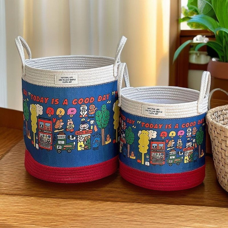 New Product#Cute Cartoon Storage Bucket Children's Toy Storage Basket Handheld Snack Storage Basket 