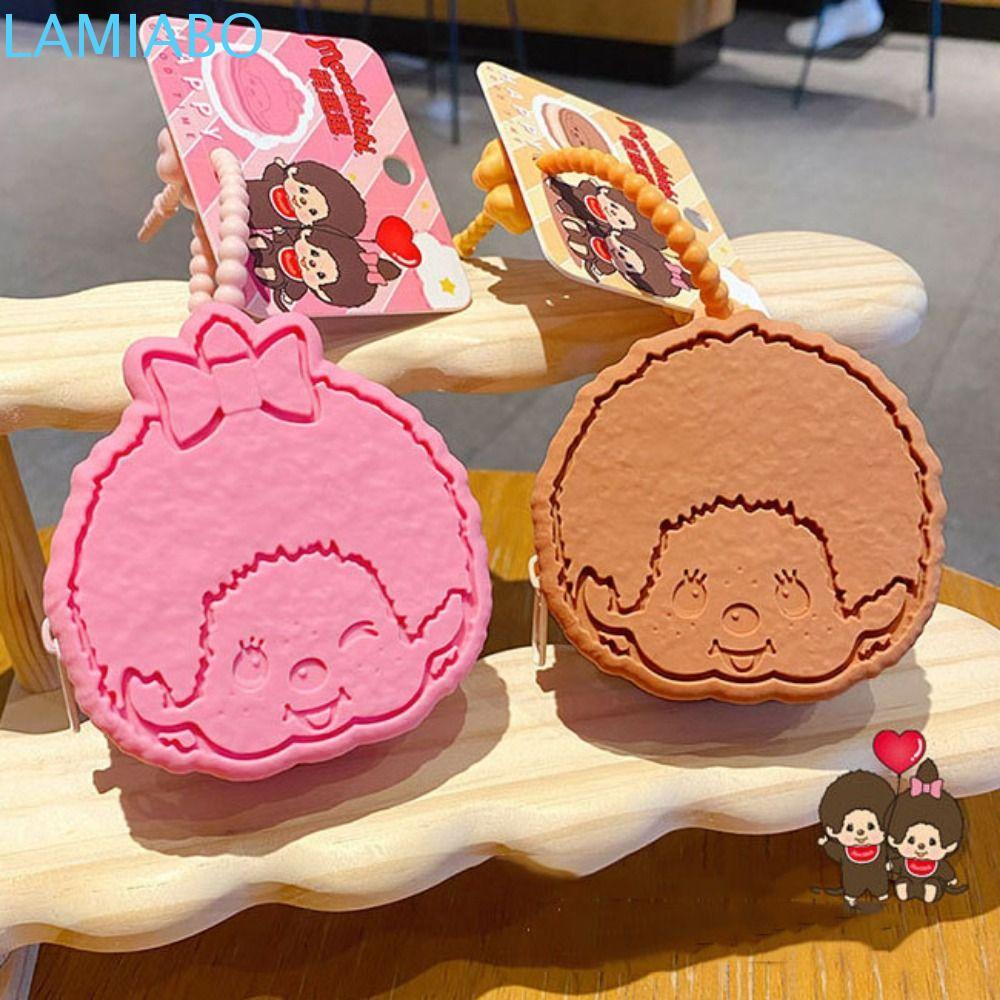 Móc khóa búp bê LLAMIABO Monkiki, Quà tặng trang sức bằng silicon Ví đựng tiền xu búp bê Monkiki, Ph